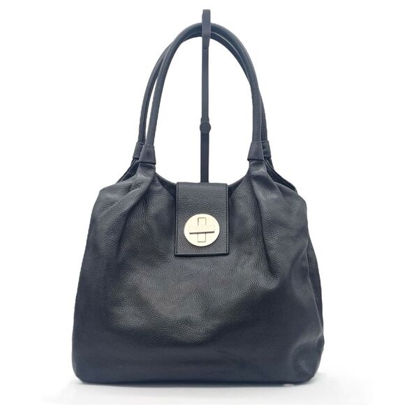 Kate Spade Bag Bexley Stevie Pebbled Black Leather Handbag Medium Slouchy Tote - Picture 1 of 16